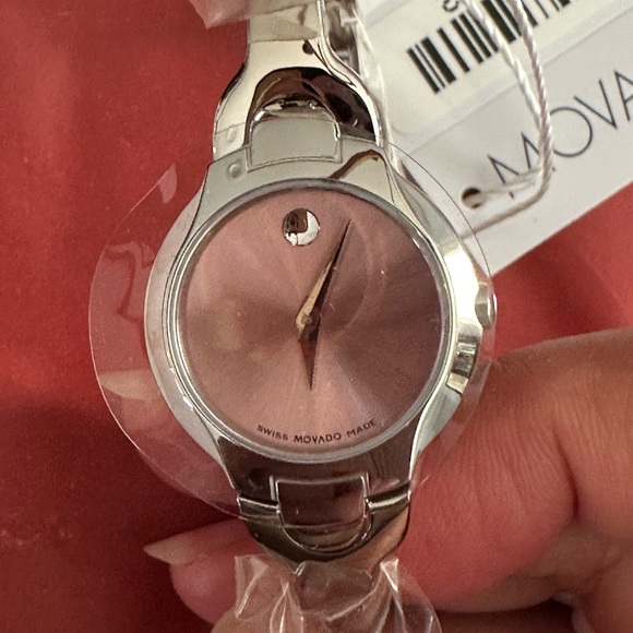 Movado Swiss Pink and Silver Watch